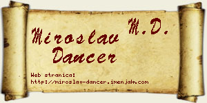 Miroslav Dancer vizit kartica